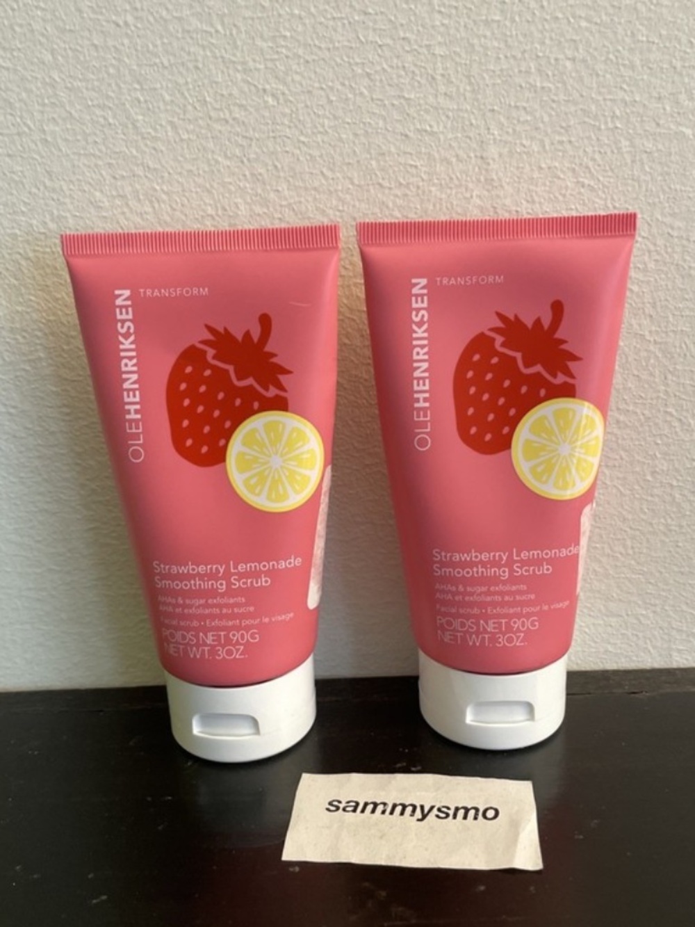 OLEHENRIKSEN Strawberry Lemonade Smoothing Scrub AHA Face Scrub 3oz.,x2 SEE DESC